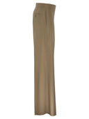 Maxmara Mxsbronte Hose mit weitem Bein aus Schurwolle und Seide