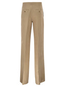 Maxmara Mxsbig Regular Fit Trousers In Linen Natté