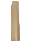 Maxmara Mxsbig Regular Fit Trousers In Linen Natté
