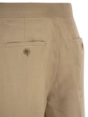 Maxmara Mxsbig Regular Fit Trousers In Linen Natté