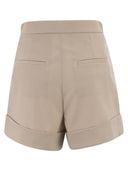 Maxmara Mxmcelebre Shorts In Wool, Mohair And Silk Canvas