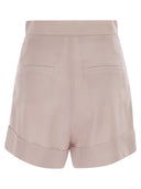 Maxmara Mxmcelebre Shorts In Wool, Mohair And Silk Canvas