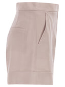 Maxmara Mxmcelebre Shorts In Wool, Mohair And Silk Canvas