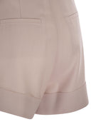 Maxmara Mxmcelebre Shorts In Wool, Mohair And Silk Canvas