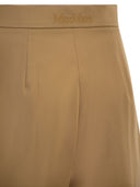 Maxmara Mxmtabacco Stretch Cotton Satin Shorts