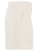 Maxmara Mxmtabacco Stretch Cotton Satin Shorts