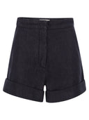 Maxmara Mxmcalca short en coton effet denim
