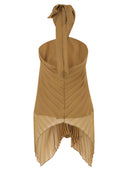 Maxmara Mxevalzer Pleated Halter Top With Ring Detail