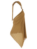 Maxmara Mxevalzer Pleated Halter Top With Ring Detail
