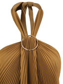 Maxmara Mxevalzer Pleated Halter Top With Ring Detail