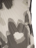 Maxmara Mxefuggito One Shoulder Pleated Printed Long Dress