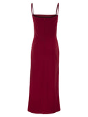 Maxmara Mxepantone Long Dress With Draped Neckline