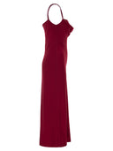 Maxmara Mxepantone Long Dress With Draped Neckline