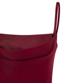Maxmara Mxepantone Long Dress With Draped Neckline