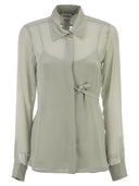 Maxmara Mxmgolfo 真丝雪纺衬衫搭配配套上衣