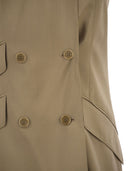 Maxmara Mxsnuraghe Sleeveless Jacket In Wool And Silk Poplin