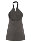 Maxmara Mxscali Sleeveless Jacket In Wool Gabardine