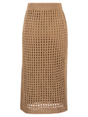 Gonna midi in cotone traforato Maxmara Mxpgeode