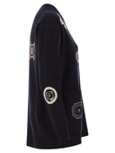 Maxmara Mxmgioire Long Cardigan In Wool And Cashmere