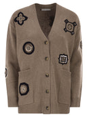 Maxmara Mxmgioire Long Cardigan In Wool And Cashmere