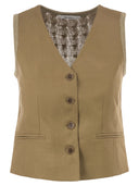 Maxmara Mxmcalibri Tailored Linen And Knit Waistcoat