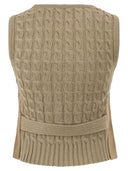 Maxmara Mxmcalibri Tailored Linen And Knit Waistcoat