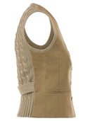 Maxmara Mxmcalibri Tailored Linen And Knit Waistcoat