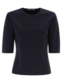 Maxmara Mxpaustero Short Sleeved Top With Embroidered Logo