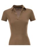 Maxmara Mxmalbero Ribbed Wool Polo Shirt