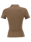 Maxmara Mxmalbero Ribbed Wool Polo Shirt