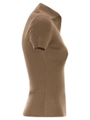 Maxmara Mxmalbero Ribbed Wool Polo Shirt