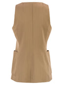 Maxmara Mxmfalla Pinstriped Jacquard Jersey Waistcoat