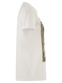 Maxmara Mxmspadino Cotton Jersey T Shirt With Graphic Print