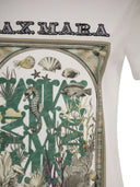 Maxmara Mxmspadino Cotton Jersey T Shirt With Graphic Print