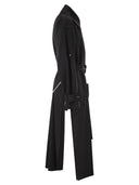 Sportmax Spxgocce Long Trench Coat In Water Repellent Twill
