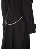 Sportmax Spxgocce Long Trench Coat In Water Repellent Twill