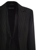 Sportmax Spxdivina Tailored Blazer In Pinstriped Gabardine