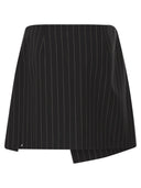 Sportmax Spxfatti Mini Skirt In Pinstriped Gabardine