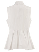 Sportmax Spxcertosa Sleeveless Shirt In Heavy Cotton Canvas