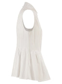 Sportmax Spxcertosa Sleeveless Shirt In Heavy Cotton Canvas