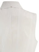 Sportmax Spxcertosa Sleeveless Shirt In Heavy Cotton Canvas