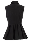 Sportmax Spxcertosa Sleeveless Shirt In Heavy Cotton Canvas