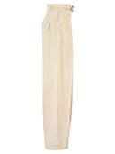 Sportmax Sxidoneo – Pantaloni in cotone a gamba larga con cintura integrata