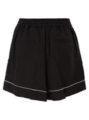Sportmax Spxcrespo Viscose Drawstring Shorts With Contrast Detailing