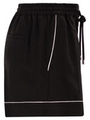 Sportmax Spxcrespo Viscose Drawstring Shorts With Contrast Detailing