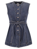 Haut sans manches en jean Sportmax Spddominio
