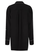 Sportmax Spxcocco – Fluid Viscose Shirt With Contrast Piping
