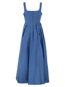 Sportmax Spxgiro – Structured Cotton Midi Dress With Full Skirt