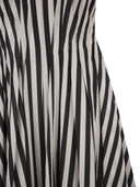 Sportmax Spxfilmato – Striped Cotton Midi Dress With Full Skirt