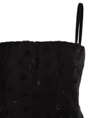Sportmax Spxvampata Flocked Silk Bustier Mini Dress